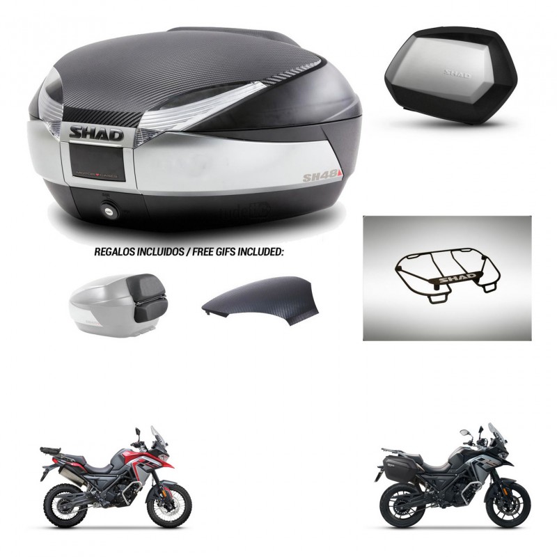 SHAD SH35 PREMIUM suitcases + mounting bracket SH48 trunk backrest cover accessories KIT-475679