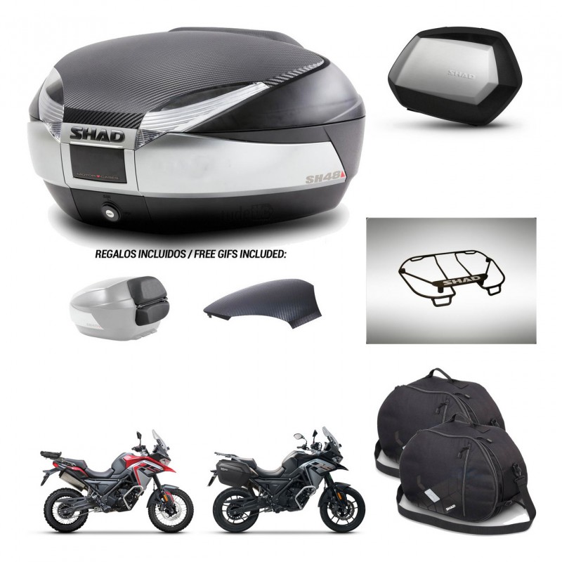 SHAD SH35 PREMIUM suitcases + mounting bracket SH48 trunk backrest cover accessories KIT-475680