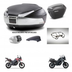 SHAD SH23 alu suitcases + mounting bracket SH48 trunk backrest cover accessories KIT-475681