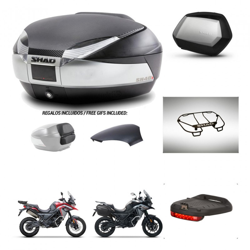 SHAD SH35 PREMIUM suitcases + mounting bracket SH48 trunk backrest cover accessories KIT-475685