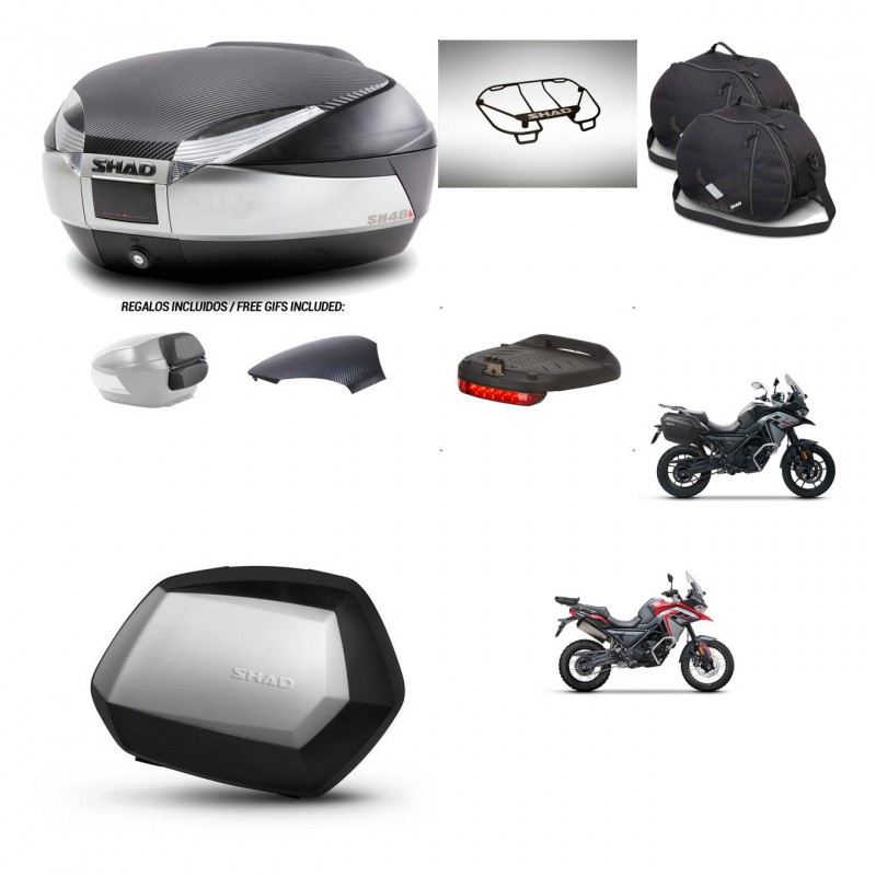 SHAD SH35 PREMIUM suitcases + mounting bracket SH48 trunk backrest cover accessories KIT-475686