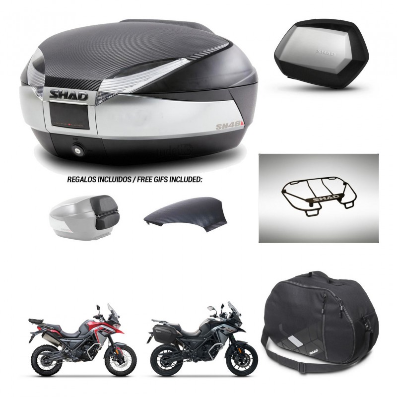 SHAD SH35 PREMIUM suitcases + mounting bracket SH48 trunk backrest cover accessories KIT-475691