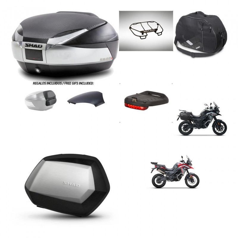 SHAD SH35 PREMIUM suitcases + mounting bracket SH48 trunk backrest cover accessories KIT-475697