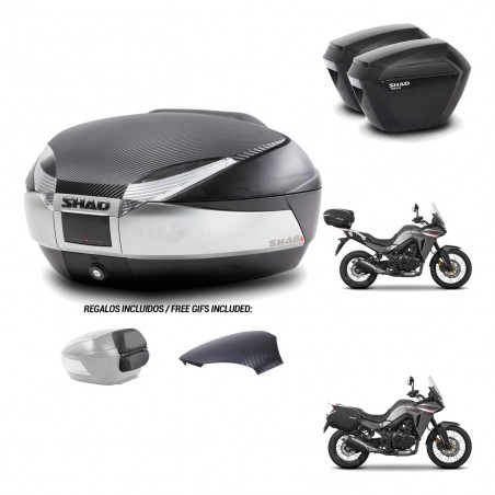 SHAD Suitcases sh23 + mounting bracket trunk SH48 backrest cover KIT-475702