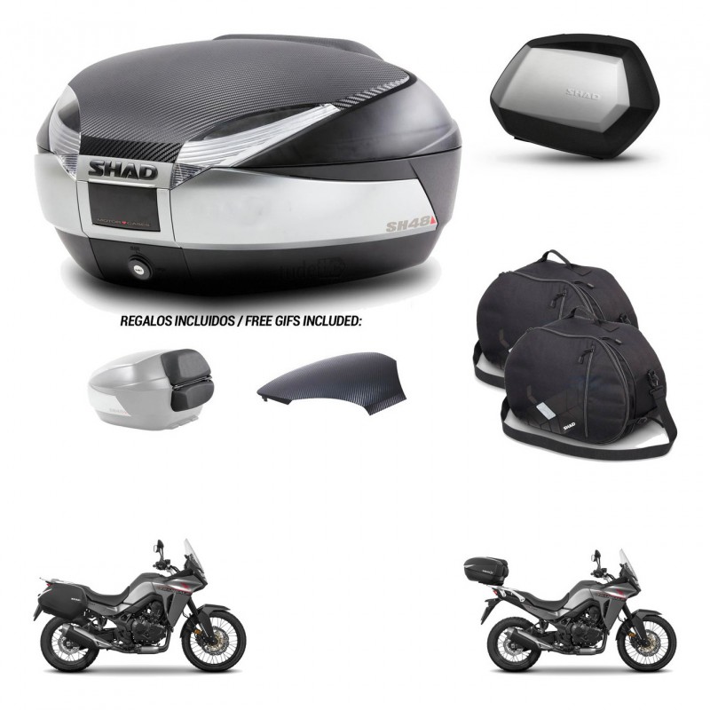 SHAD SH35 PREMIUM suitcases + mounting bracket SH48 trunk backrest cover accessories KIT-475704