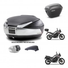 SHAD SH23 alu suitcases + mounting bracket SH48 trunk backrest cover KIT-475705
