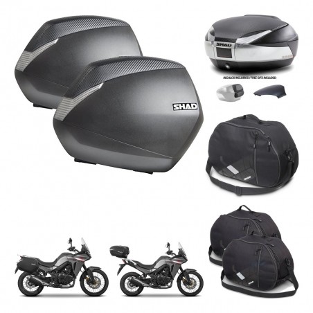 SHAD Baul SH48 tapa respaldo + soporte montaje maletas SH36 accesorios KIT-475713