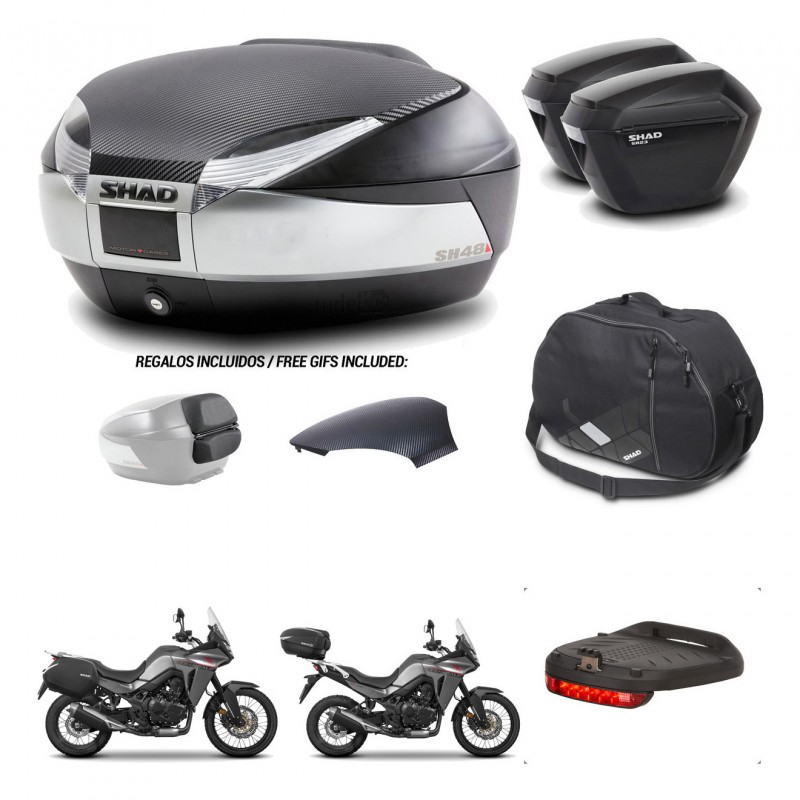 SHAD Suitcases sh23 + mounting bracket trunk SH48 backrest cover accessories KIT-475720
