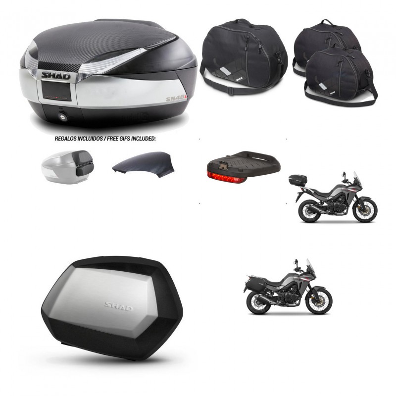SHAD SH35 PREMIUM suitcases + mounting bracket SH48 trunk backrest cover accessories KIT-475722