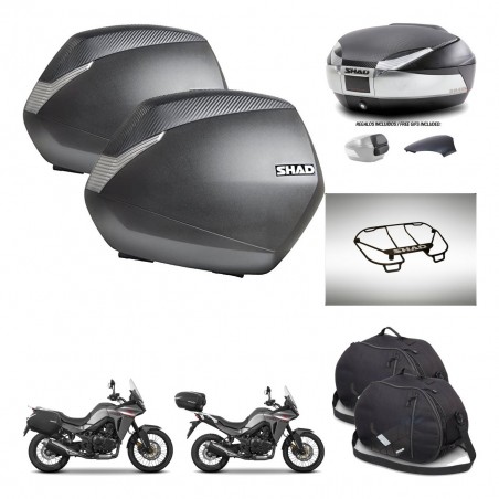 SHAD Baul SH48 tapa respaldo + soporte montaje maletas SH36 accesorios KIT-475725