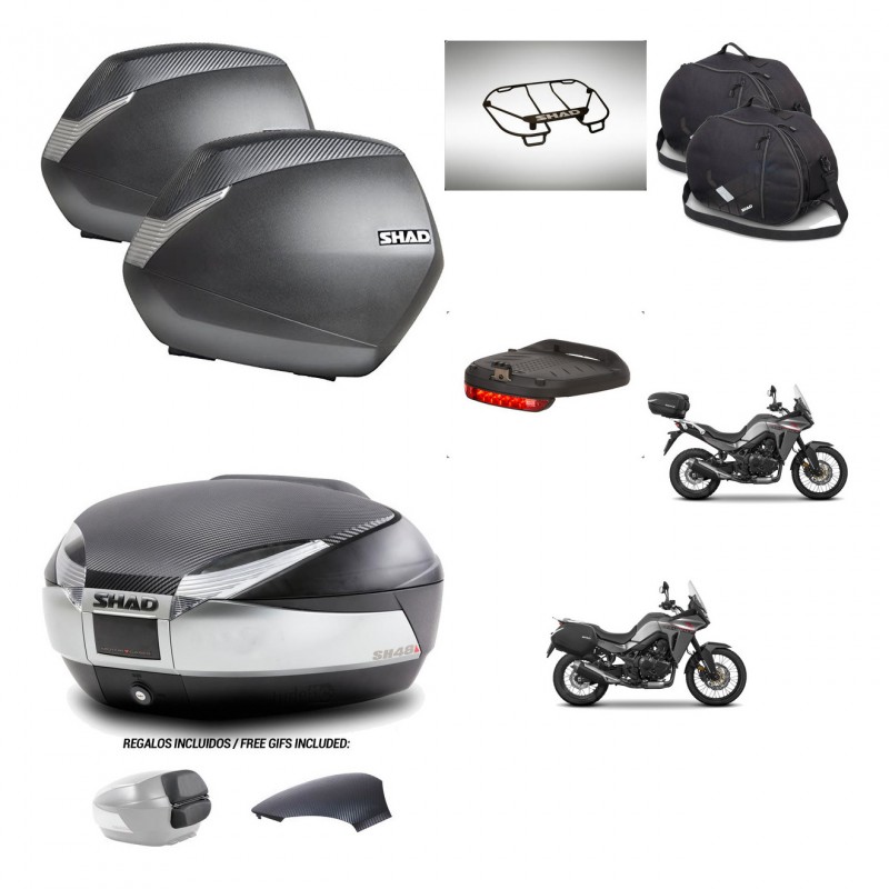 SHAD Baul SH48 tapa respaldo + soporte montaje maletas SH36 accesorios KIT-475731