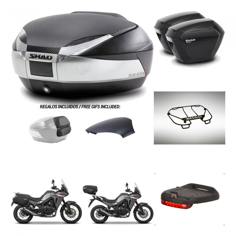SHAD Suitcases sh23 + mounting bracket trunk SH48 backrest cover accessories KIT-475732
