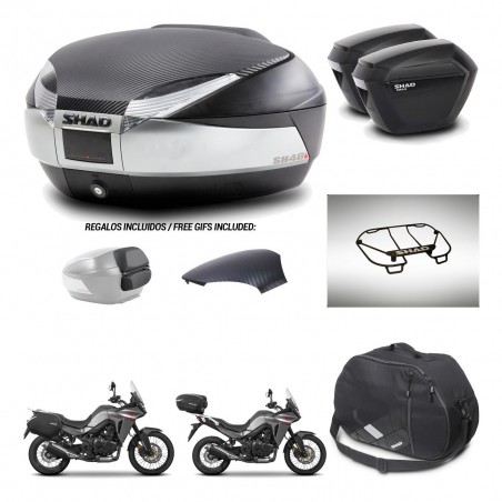 SHAD Suitcases sh23 + mounting bracket trunk SH48 backrest cover accessories KIT-475738