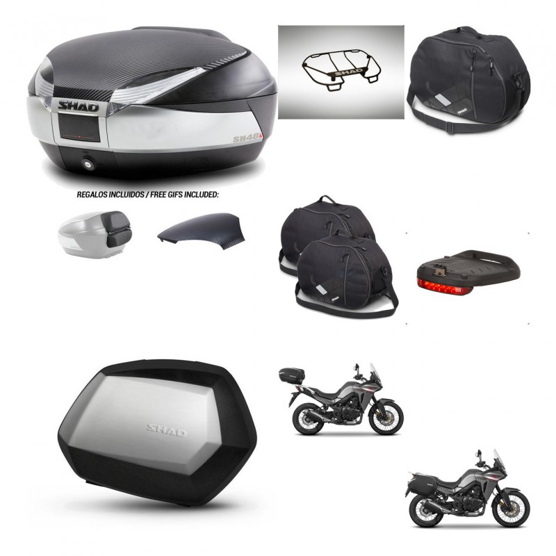 SHAD SH35 PREMIUM suitcases + mounting bracket SH48 trunk backrest cover accessories KIT-475746