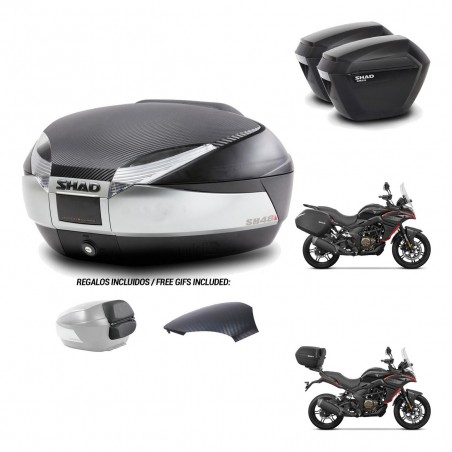 SHAD Maletas sh23 + soporte montaje baul SH48 tapa respaldo KIT-475750