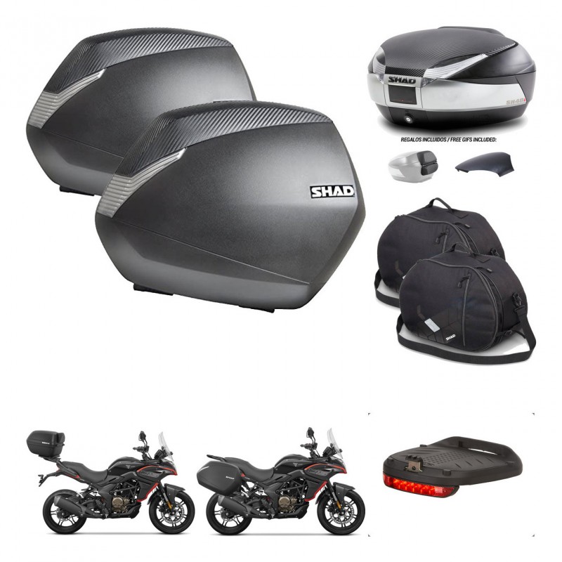 SHAD Baul SH48 tapa respaldo + soporte montaje maletas SH36 accesorios KIT-475755