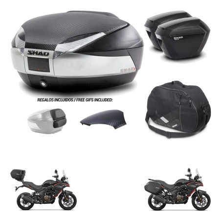 SHAD Suitcases sh23 + mounting bracket trunk SH48 backrest cover accessories KIT-475762