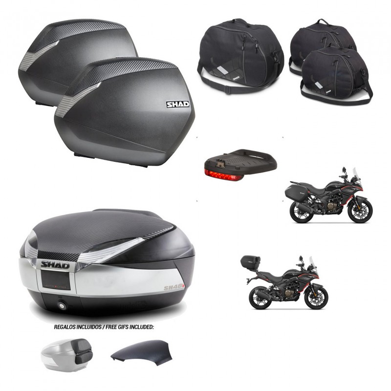 SHAD Baul SH48 tapa respaldo + soporte montaje maletas SH36 accesorios KIT-475767