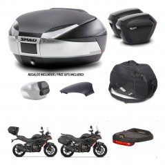 SHAD Suitcases sh23 + mounting bracket trunk SH48 backrest cover accessories KIT-475768