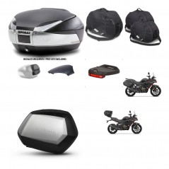 SHAD Maletas SH35 PREMIUM + soporte montaje baul SH48 tapa respaldo accesorios KIT-475770