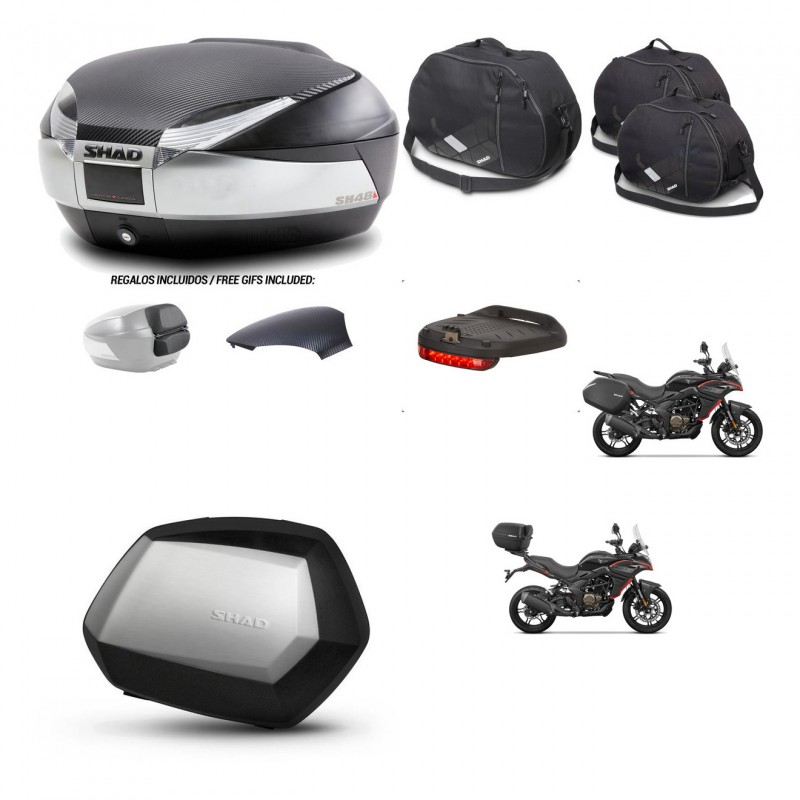 SHAD SH35 PREMIUM suitcases + mounting bracket SH48 trunk backrest cover accessories KIT-475770