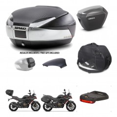 SHAD SH23 alu suitcases + mounting bracket SH48 trunk backrest cover accessories KIT-475771
