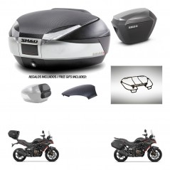 SHAD SH23 alu suitcases + mounting bracket SH48 trunk backrest cover accessories KIT-475777