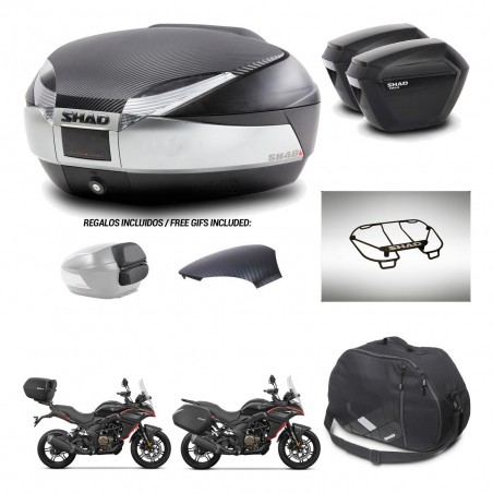 SHAD Suitcases sh23 + mounting bracket trunk SH48 backrest cover accessories KIT-475786