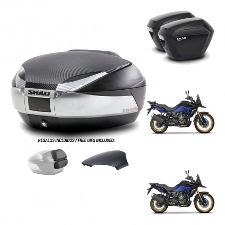SHAD Suitcases sh23 + mounting bracket trunk SH48 backrest cover KIT-475798