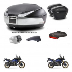 SHAD Suitcases sh23 + mounting bracket trunk SH48 backrest cover accessories KIT-475804