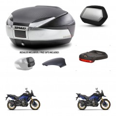 SHAD Maletas SH35 PREMIUM + soporte montaje baul SH48 tapa respaldo accesorios KIT-475805