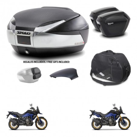 SHAD Suitcases sh23 + mounting bracket trunk SH48 backrest cover accessories KIT-475810
