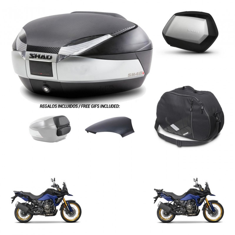 SHAD SH35 PREMIUM suitcases + mounting bracket SH48 trunk backrest cover accessories KIT-475811