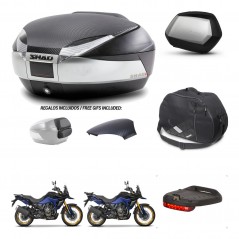 SHAD Maletas SH35 PREMIUM + soporte montaje baul SH48 tapa respaldo accesorios KIT-475817