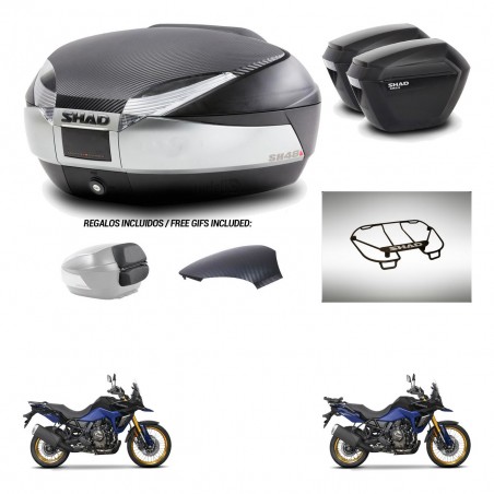 SHAD Suitcases sh23 + mounting bracket trunk SH48 backrest cover accessories KIT-475822
