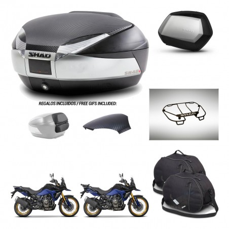 SHAD SH35 PREMIUM suitcases + mounting bracket SH48 trunk backrest cover accessories KIT-475824