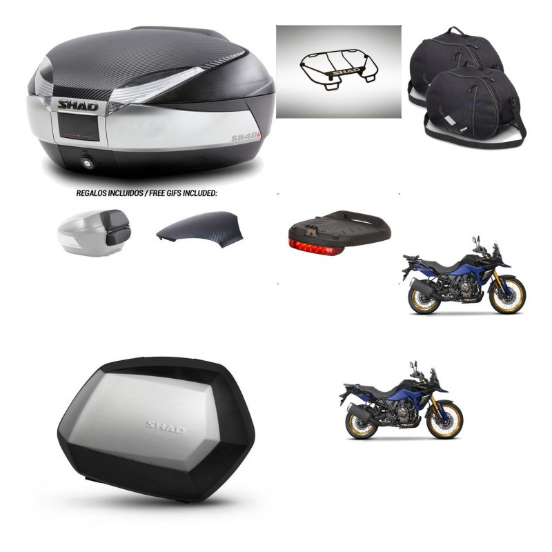 SHAD SH35 PREMIUM suitcases + mounting bracket SH48 trunk backrest cover accessories KIT-475830