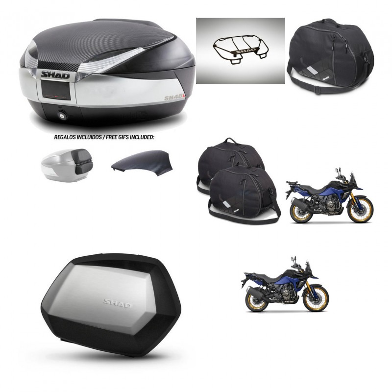 SHAD SH35 PREMIUM suitcases + mounting bracket SH48 trunk backrest cover accessories KIT-475836