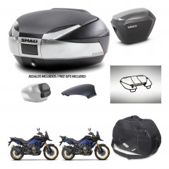 SHAD Maletas sh23 alu + soporte montaje baul SH48 tapa respaldo accesorios KIT-475837