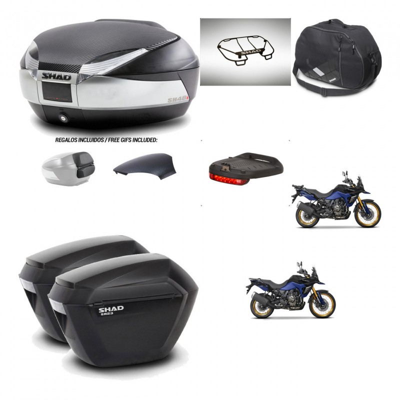 SHAD Suitcases sh23 + mounting bracket trunk SH48 backrest cover accessories KIT-475840