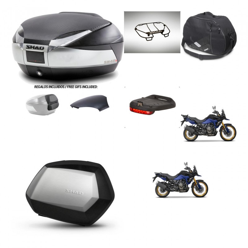 SHAD SH35 PREMIUM suitcases + mounting bracket SH48 trunk backrest cover accessories KIT-475841