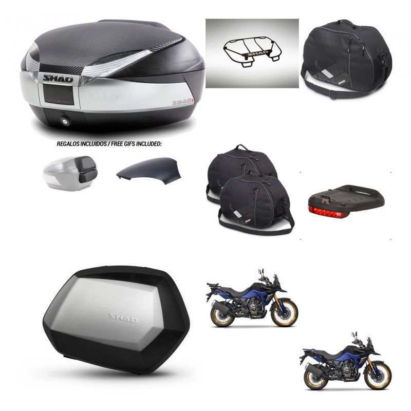 SHAD SH35 PREMIUM suitcases + mounting bracket SH48 trunk backrest cover accessories KIT-475842
