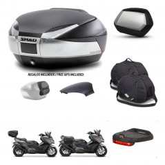 SHAD Maletas SH35 PREMIUM + soporte montaje baul SH48 tapa respaldo accesorios KIT-475902