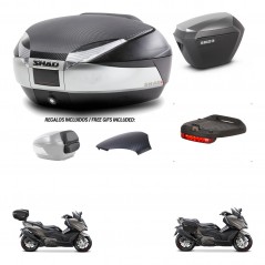 SHAD Maletas sh23 alu + soporte montaje baul SH48 tapa respaldo accesorios KIT-475903