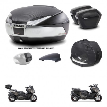 SHAD Suitcases sh23 + mounting bracket trunk SH48 backrest cover accessories KIT-475906