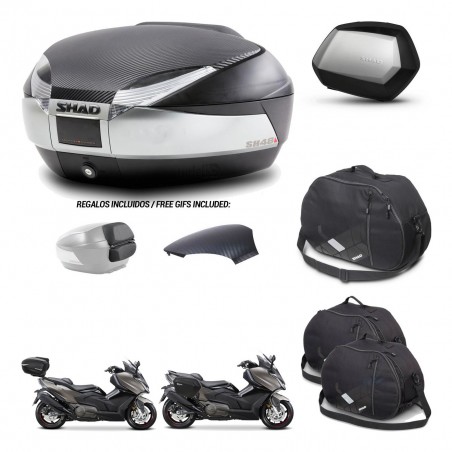 SHAD SH35 PREMIUM suitcases + mounting bracket SH48 trunk backrest cover accessories KIT-475908