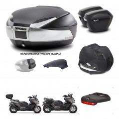 SHAD Maletas sh23 + soporte montaje baul SH48 tapa respaldo accesorios KIT-475912