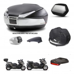 SHAD SH35 PREMIUM suitcases + mounting bracket SH48 trunk backrest cover accessories KIT-475913