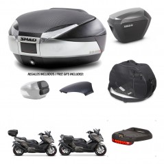 SHAD Maletas sh23 alu + soporte montaje baul SH48 tapa respaldo accesorios KIT-475915