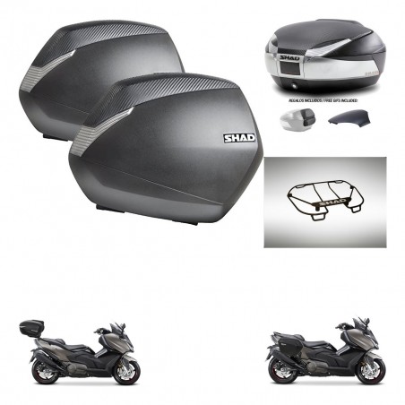 SHAD Baul SH48 tapa respaldo + soporte montaje maletas SH36 accesorios KIT-475916